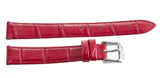 Invicta Womens 16mm x 14mm Red Alligator Leather Watch Silver Buckle Band