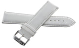 JoJo JoJino 24mm x 22mm White Polyurethane Watch Band Strap With Silver Buckle