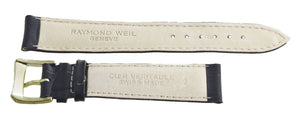 Raymond Weil 18mm x 16mm Black Alligator Pattern Leather Watch Strap Band