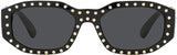 NEW Versace 0VE4361 Unisex Sunglasses Black Frame, Dark Grey Lenses, 53MM