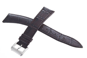 Raymond Weil 19mm x 16mm Brown Alligator Leather Silver Buckle Watch Band V1.16