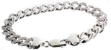 Sterling Silver Men's Cz Wrist Bracelet 8.25" long & 8.4mm Wide