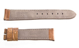 LOCMAN MEN'S 22MM CARAMEL BROWN ALLIGATOR LEATHER WATCH BAND STRAP