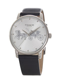 Coach Silver Dial Leather Strap Women's Watch CA.113.7.14.1774