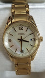 Fossil Womens Mother of Pearl Dial Gold Tone Stainless Steel Watch BQ1478