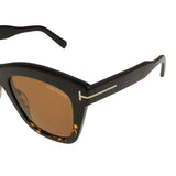 Tom Ford Sunglasses FT0685 05E Julie Black/Havana/Gold Square Women's