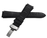 Aqua Master Mens 20mm Alligator Leather Silver Buckle Watch Band Strap