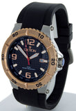 Croton Men's Black Rubber Strap Rose Gold-tone Analog Watch CA301207