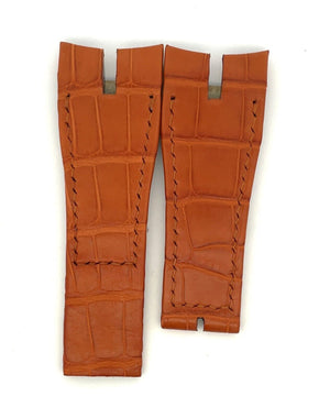 Roger Dubuis 27mm x 21mm Ligth Brown Alligator Leather Watch Band