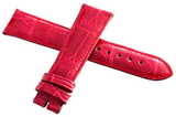 LOCMAN WOMENS 20MM RED ALLIGATOR LEATHER WATCH BAND STRAP