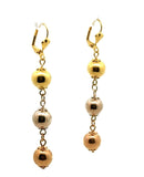 Tri color Women's Ball Hanging Earrings
