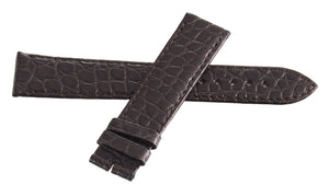 Montblanc Men's 19mm x 17mm Dark Brown Alligator Leather Watch Band Strap FUB