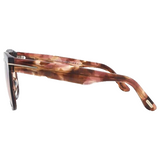 TOM FORD FT0870 05F WALLACE Sunglasses Black/Frame Gradient Brown Lenses
