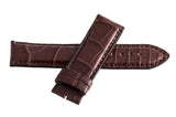 Gerald Genta 20mm x 20mm Mat Chocolate Brown Leather Watch Band