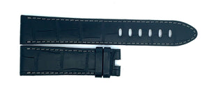 Montblanc Men's 22mm x 20mm Black Alligator Leather Watch Band Strap FSH LARGE