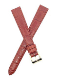 13mm Raymond Weil Women's Brown Leather Watch Band Gold Buckle