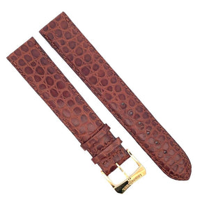 Raymond Weil 19mm x 16mm Brown Alligator Leather Band With Gold Buckle