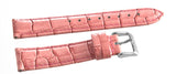 Invicta 18mm x 16mm Pink Alligator Leather Watch Band Silver Tone Buckle