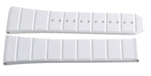 Omega Men's 25mm x 20mm White Rubber Watch Band Strap