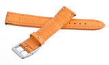 Authentic Locman Lorica 18mm Orange Leather Watch Band with Silver Buckle