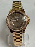 FOSSIL AM4615 Cecile Brown Dial Rose Gold-tone Ladies Watch