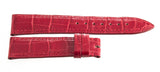 Gerald Genta 18mm x 16mm Shiny Red Alligator Leather Watch Band BRC 10048