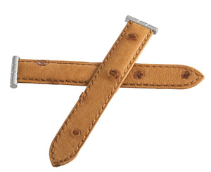 Boucheron 17mm Women's Brown Leather Silver Lug Watch Band Strap (S)