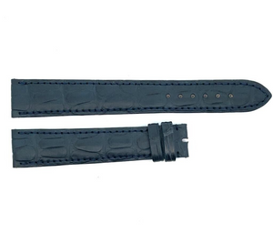 Gerald Genta 18mm x 16mm Dark Navy Blue  Leather Watch Band