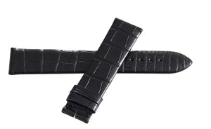 Montblanc Men's 19mm x 17mm Black Alligator Leather Watch Band FYK