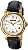 Wenger 01.1021.109 Classic White Dial Black Leather Strap Women's Watch