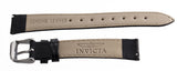 Invicta Womens 16mm x 14mm Black Leather Watch Band Strap Silver Pin Buckle