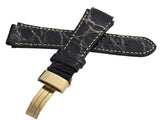 Aqua Master Mens 20mm x 20mm Patent Leather Gold Buckle Watch Band Strap