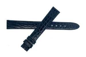 Montblanc Womens 12mm x 11mm Black Alligator Leather Watch Band Strap FWB