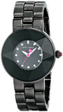 Betsey Johnson Women's BJ00402-03 Black Dial Black Band Watch