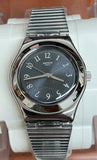 Swatch YLS186G Starling Black Dial Stainless Steel Women's Watch