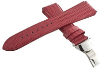 Genuine Techno Master 24mm Red Leather Watch Band Strap