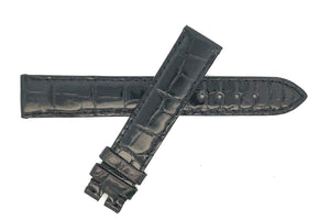 Chopard 17mm x 16mm Black Alligator Patent Leather Watch Band Strap B0200-0142