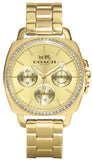 Coach 14502080 Boyfriend Gold Tone Dial Gold Tone Chronograph Women's Watch