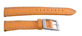 Authentic Locman Lorica 18mm Orange Leather Watch Band with Silver Buckle