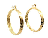 Gold tone Women's Round Hoops Earrings