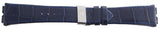 Aqua Master Mens 20mm Widens to 26mm Blue Leather Special Watch Band Strap