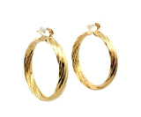 Gold tone Women's Round Hoops Earrings