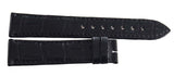 Pequignet 20mm x 18mm Black Alligator Leather Watch Band Strap