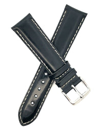 Alfred Hammel 18mm Black Gennuine Leather Men's Watch Band