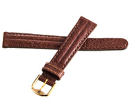 Revue Thommen 15mm Brown Leather Gold Buckle Watch Band Strap NOS