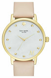 Kate Spade KSW9010 Metro Monogram M White Dial Pink Leather Strap Women's Watch
