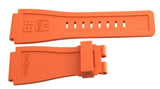 Bell & Ross Mens Orange Rubber Watch Strap Band 24mm x 24mm