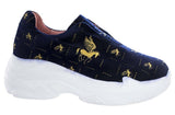 Mery By Mery The Pegasus Blue Velvet Women's Sneakers Size (8)
