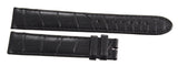 Montblanc Men's 19mm x 17mm Black Alligator Leather Watch Band FUK