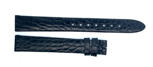 Montblanc Womens 12mm x 11mm Black Alligator Leather Watch Band Strap FWB
